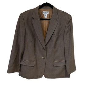 Pendleton Blazer Size 16 Brown Virgin Wool Flawed